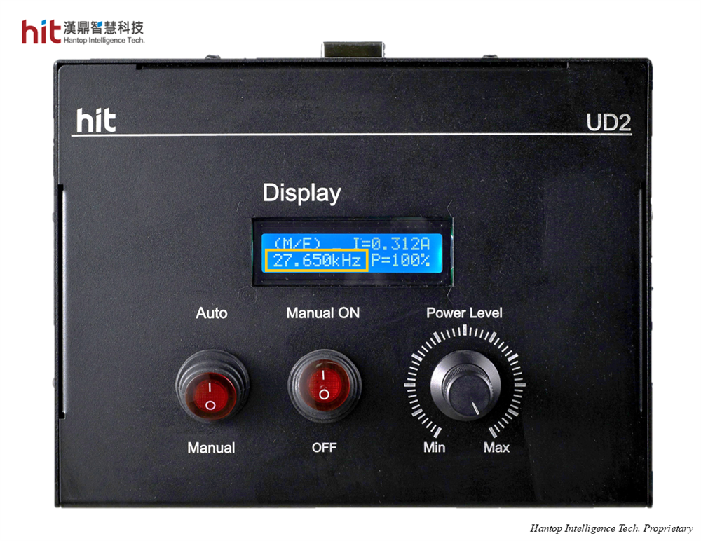 HIT 超音波発振器による工具共振周波数検出表示