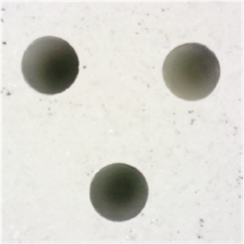 Aluminum oxide micro drilling